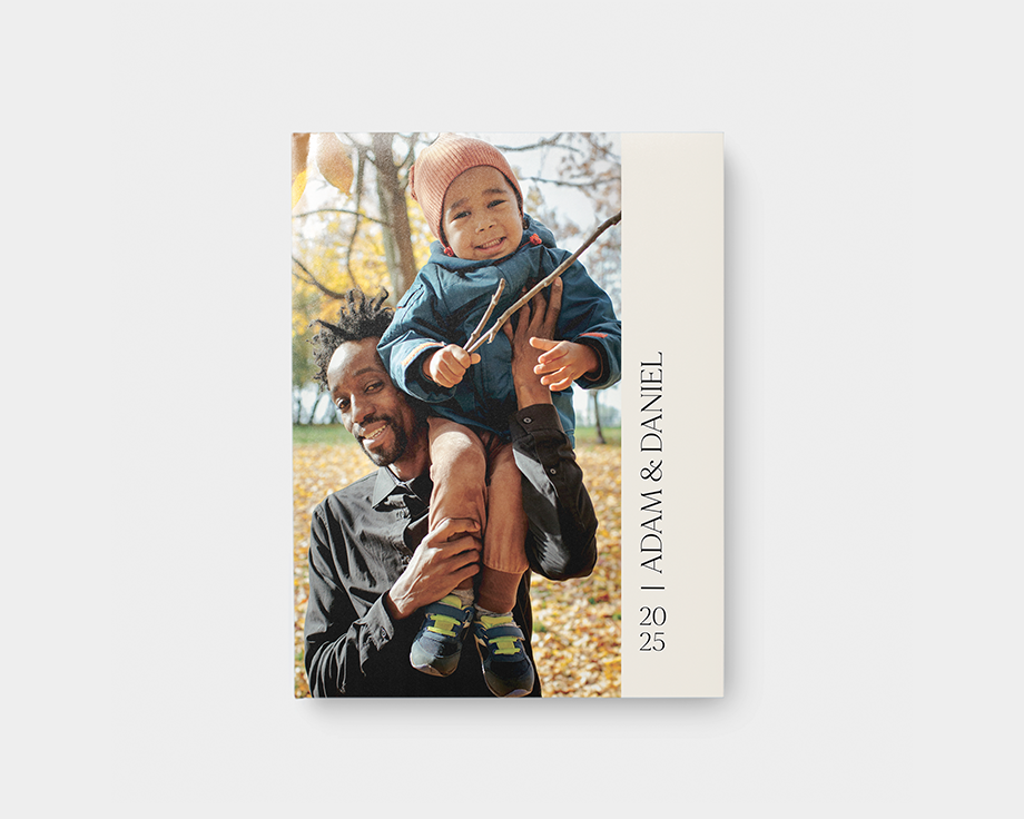 Álbum de fotos vertical grande con apertura plana